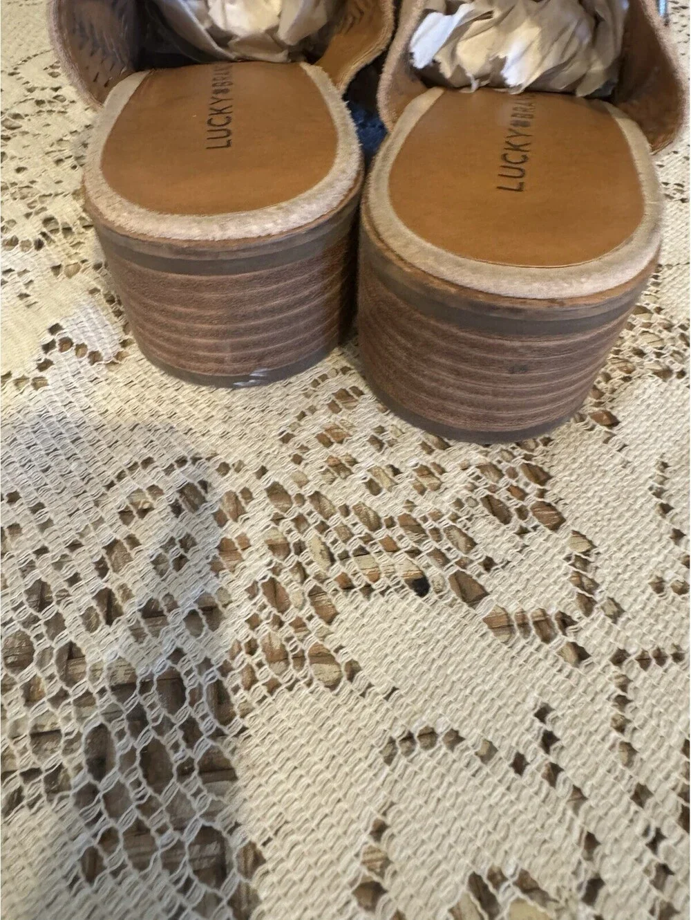 LUCKY BRAND NEW W/O BOX LK-KAEDEY WOMANS SLINGBACK SHOES TITANIUM SIZE 8M #2683